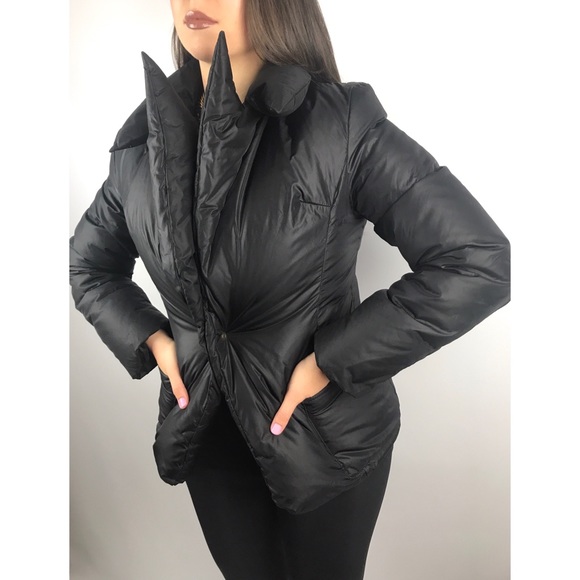 ❌SOLD❌ HACHE runway Italy black abstract puffer jacket - Picture 3 of 8
